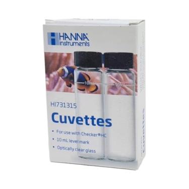 Imagem de WLR Industries Hanna HI731315 – Cuvetes e tampas de vidro para Hanna Checker Aquário de Água Salgada Alcalinidade Colorímetro Verificador Testador