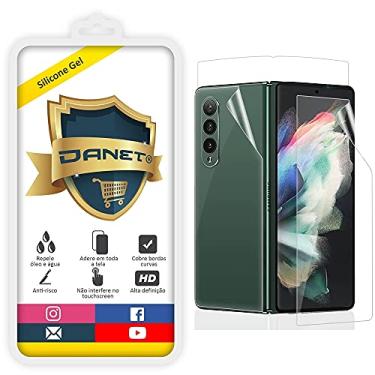 Imagem de Pel�culas de Gel Silicone Flex�vel Transparente Frente e Verso Para o Samsung Galaxy Z Fold 3 5G - Prote��o Que Adere E Cobre Toda a Tela e Parte Traseira do Aparelho