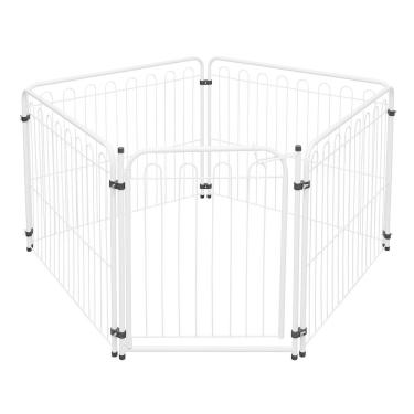 Imagem de Cercado Dobrável Pet Mix 4 Lados Cachorro Cães Bebê Branco