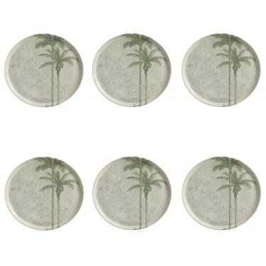 Imagem de Conjunto de Pratos Rasos 06 Peças Bio Tropicália Porto Brasil