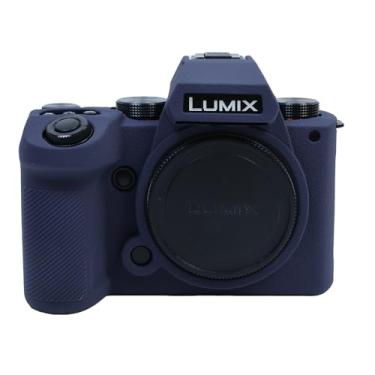 Imagem de MUZIRI KINOKOO Capa de silicone macio para câmera Panasonic Lumix DC-S5 II/Lumix DC-S5 II X, capa protetora para câmera Lumix S5 II/Lumix S5 II X – Antiderrapante e antiarranhões – Azul