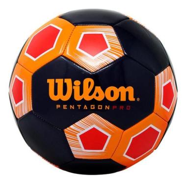 Imagem de Bola De Futebol Pentagon Pro 5 Wilson, Preto, Vermelho