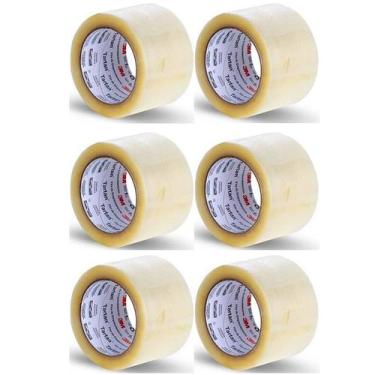 Imagem de Kit 6 Fita Adesiva Empacotamento 369 72MM X 100M 3M Tartan