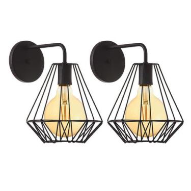 Imagem de Kit 2 Arandelas Interno Aramado Cristal 24cm Decorações - IDEALLUME, P