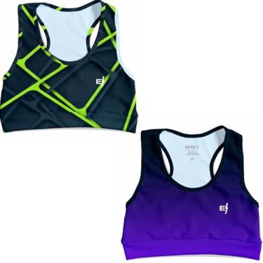 Imagem de Kit 2 Top Para Ginástica Cropped Feminino Treino Ginástica Confortável