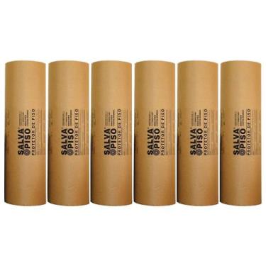 Imagem de Salva Piso Protetor Com Fita 6 Rolos 1x25 Metros Salvabras