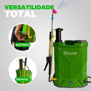 Imagem de Pulverizador Costal Elétrico E Manual 2 Em 1 A Bateria 20l - INllus 