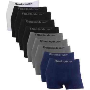 Imagem de Kit 10 Cuecas Boxer Masculina Reebok Classic Original Lisa, 1branco, 4