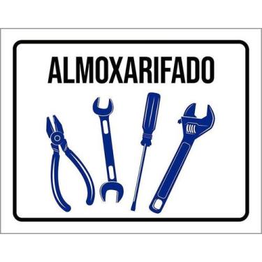 Imagem de Kit 3 Placas Sinalização Almoxarifado Ferramentas - Sinalizo