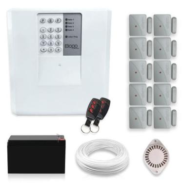 Imagem de Kit Alarme Residencial Bopo 10 Sensores Magnéticos Sem Fio - Bopo Elet