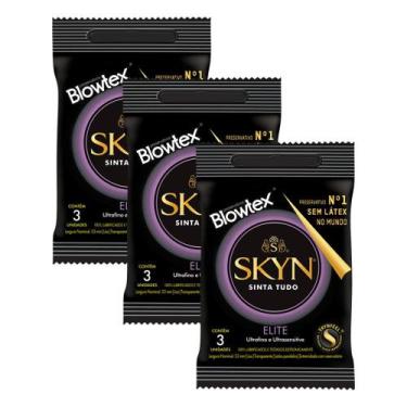 Imagem de Kit Preservativos com 3 Pacotes SKYN Elite com 3 unidades