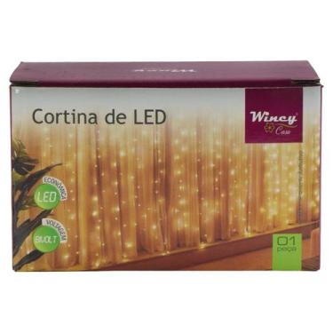 Imagem de Cortina de Luz  300 Leds Fio Decoração Fada Cordão Iluminação Cor Even