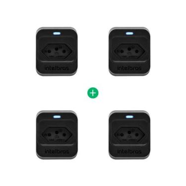 Imagem de Kit Dispositivo de Proteção Elétrica EPS 301 Preto - 4 peças - Intelbr