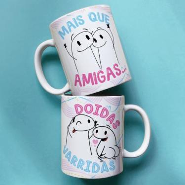 Imagem de Caneca porcelana flork amigas, mais que amigas doidas varridas 325ml -