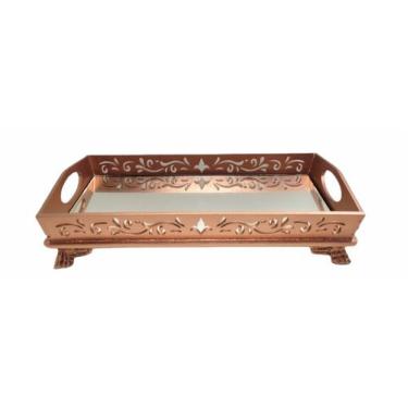 Imagem de Bandeja Espelhada para Decoração - Rose Gold - Magicril Decor