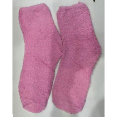 Imagem de kit 6 Meia Pelúcia feminino Quente Inverno Felpuda Forrado lisa Proteç