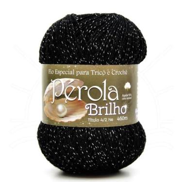 Imagem de Linha Pérola Brilho 460m - Barbantes São João, 05 - PRETO/PRATA