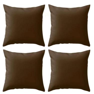 Imagem de Kit 4 Capas Lisas Varias Cores Para Sala Sofá Decoração - Gabi Flor, M