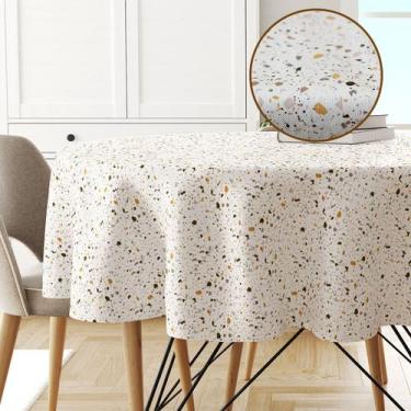 Imagem de Toalha Mesa Plástica Térmica Paint 4 Lugares Redonda 1,38 - IDEALIZA