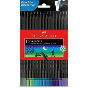 Imagem de Lapis 15 Cores Frias Ecolapis Supersoft Faber-Castell - FABER CASTELL,