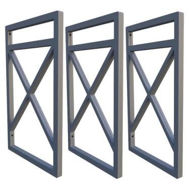 Imagem de Suporte De Prateleira Estilo Industrial Kit Três Peças 20x37 - Ômega S