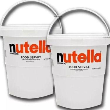 Imagem de Kit 2 Nutella Balde Gigante 3kg Original Ferrero Creme De Avelã
