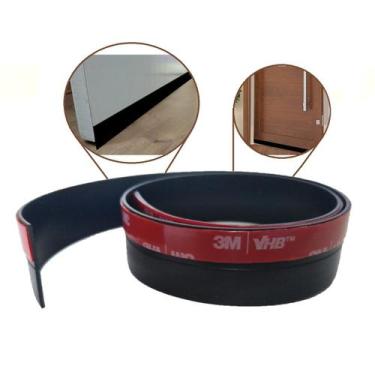 Imagem de Fita adesiva vedação de porta 30 mm (4 Metros - preto) proteção - Stuf