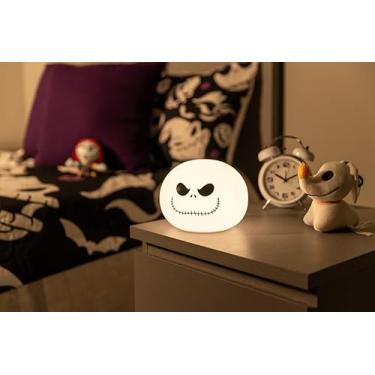 Imagem de Disney Jack Skellington Squishy Light - Luz noturna que muda de cor para crianças e adultos, lâmpada regulável por USB/bateria, dia das bruxas e Natal, perfeita para quarto, sala de jogos, sala de