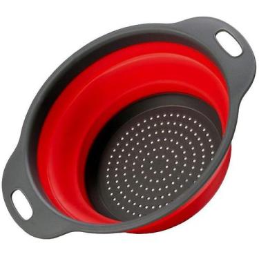 Imagem de Escorredor Retrátil Silicone 22 cm Dobrável - Livon,  Verde