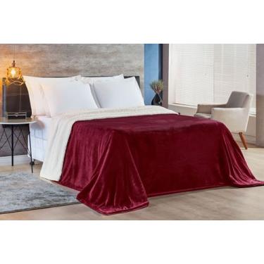 Imagem de Cobertor alaska casal king dupla face + manta felpudo macio. - SAFIRA 