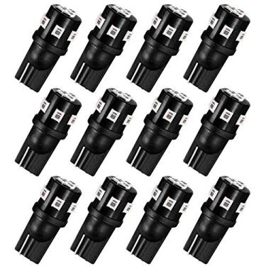 Imagem de AUXLIGHT 194 168 2825 T10 Lâmpadas de LED interior branco vermelho âmbar azul, substituição super brilhante para porta-malas de mapa de cúpula placa de licença de cortesia luzes de acampamento RV de estacionamento com marcador lateral (pacote com 12)AUXLIGHT vermelho AUX-194-9SMD-12R