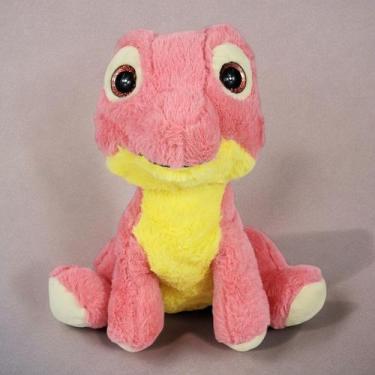 Imagem de Lagarto De Pelúcia Peludinho Olho Brilhante 23Cms - Rosa - Tuka Toy