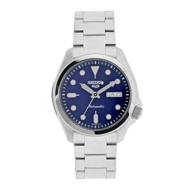 Imagem de Seiko SRPE53K1 Relógio analógico automático masculino com pulseira de aço inoxidável, prata, esportivo