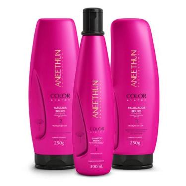 Imagem de Kit Brilho Color Para Cabelos Coloridos Aneethun