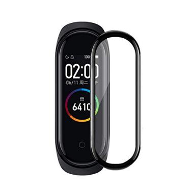Imagem de Zshion Protetor de tela para Xiaomi Mi Band 6, cobertura total 3D, materiais flexíveis, película protetora com resistente a arranhões, antiimpressões digitais, sensível ao toque (preto) [2 unidades]