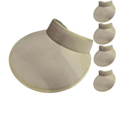 Imagem de Kit 5 Viseiras Adulto Infantil De Praia Feminino Proteção Solar Verão 