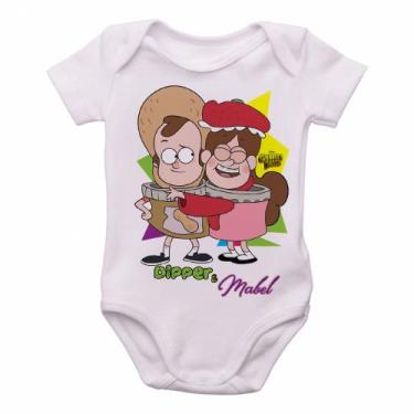 Imagem de body nenê criança roupa bebê   Gravity Falls Mabel Dipper  - Empório D