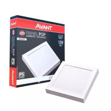Imagem de Painel LED Sobrepor Quadrado Bco. alum. 18w Biv. AVANT