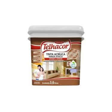 Imagem de Tinta Acrílica Fosco Base Água Telhacor Linha Econômica Branco 3,6 lit