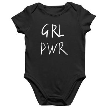 Imagem de Body Bebê Algodão GRL PWR - Foca na Moda, Preto, GG