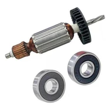 Imagem de Induzido + Rolamentos P/ Furadeira Makita Hp1620 /1640 110v - Bolte