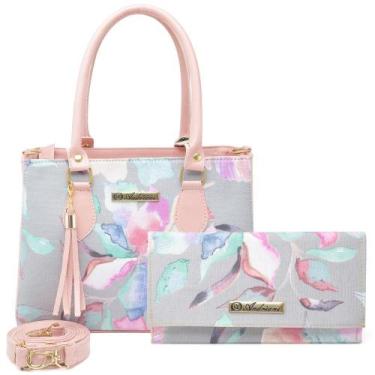 Imagem de Bolsa Feminina Media com Alça Transversal e Carteira - Andriani Bolsas