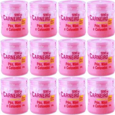 Imagem de 12 Creme Hidratante Pé Mãos Rachadura Sebo De Carneiro 200g - Rhenuks