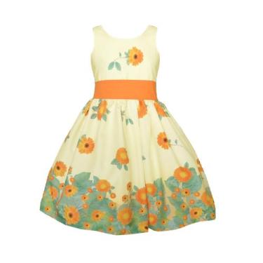 Imagem de Vestido Floral Laranja Infantil Festa Meninas - Ateliê Iza Rocha, 4
