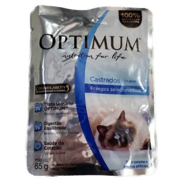 Imagem de Optimum Sachê para Gatos Castrados Sabor Frango 85g - C&G VF