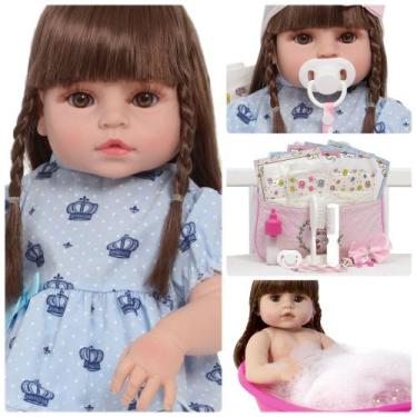 Imagem de Bebê Reborn Com Lindo Vestido  Realista Enxoval Menina - Cegonha Rebor