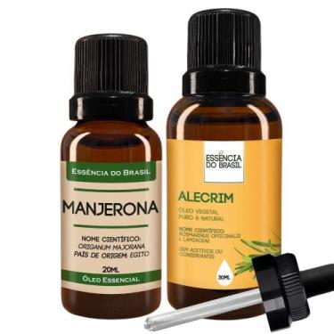 Imagem de Kit Óleo Essencial Manjerona 20ml + Vegetal de Alecrim 30ml - Essência