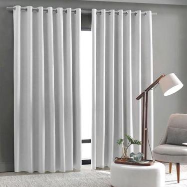 Imagem de Cortina Blackout Bella Janela Linen Linho 2,00 x 1,70 - Varão Ilhós Tu