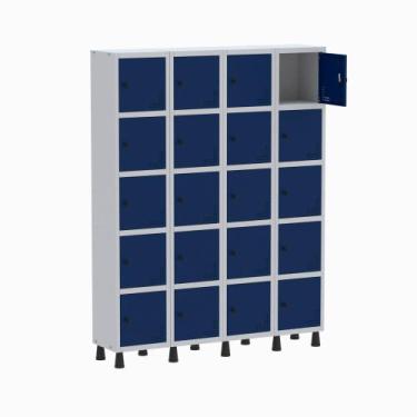 Imagem de Armário Guarda Volume Locker Roupeiro 4 Vãos 20 Portas GR304/20 Light 