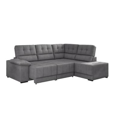 Imagem de Sofá de Canto 5 Lugares Reclinável Frirenze Resistente e Confortavél e